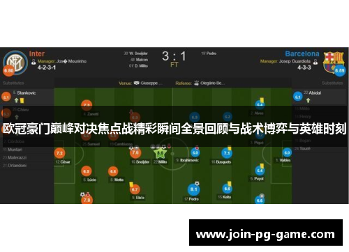 欧冠豪门巅峰对决焦点战精彩瞬间全景回顾与战术博弈与英雄时刻